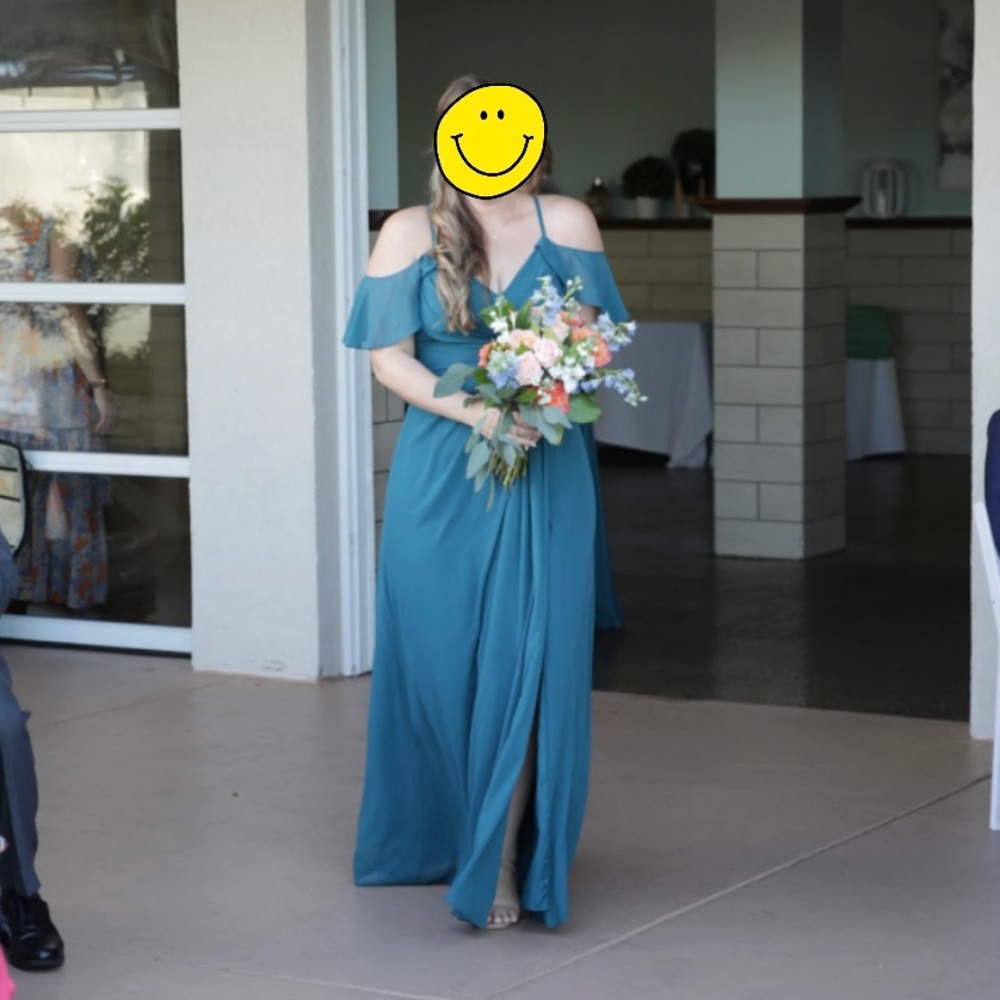 Azazie Dakota Bridesmaid Dress- Peacock